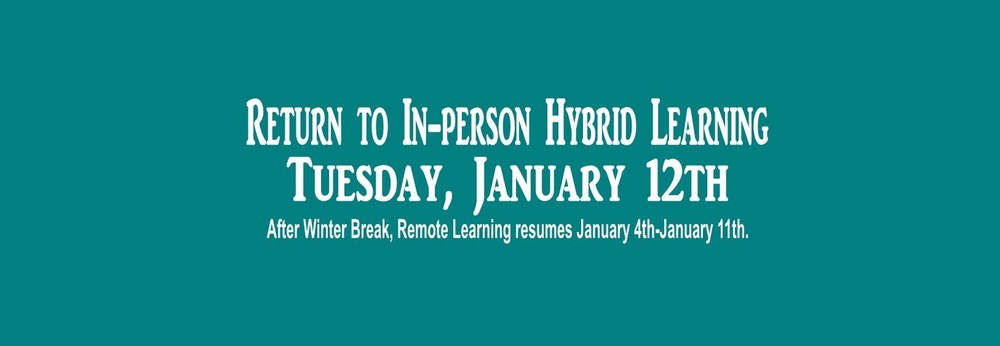 Return to In-person Hybrid Learning graphic