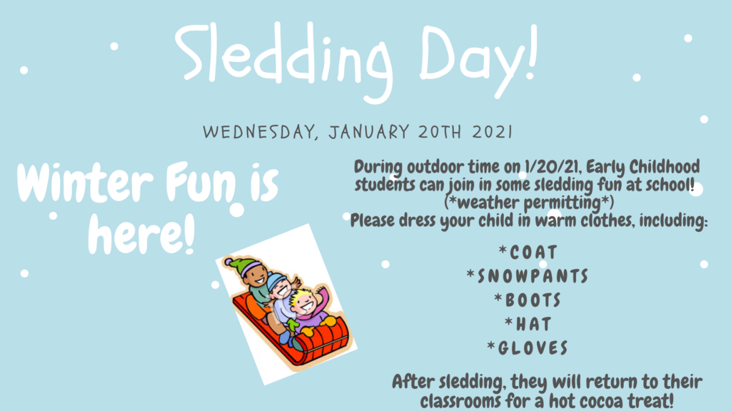 Sledding Day flyer