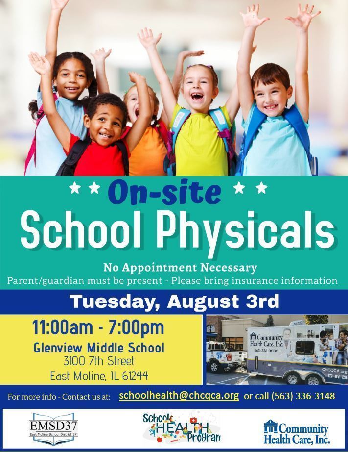 on site school physicals graphic