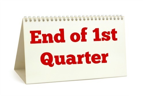 End of 1st Quarter graphic
